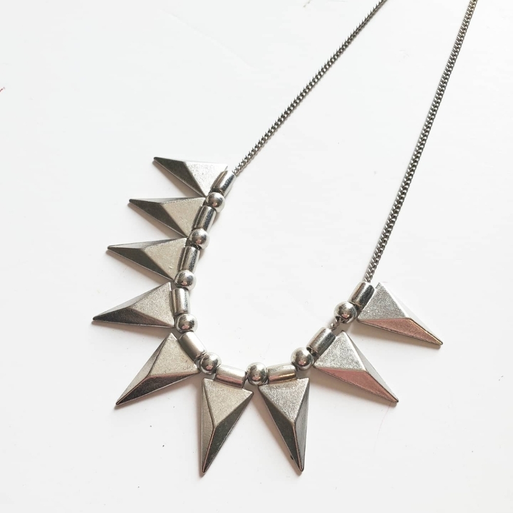 4/$20 🖤 Silver Geometric Triangle Necklace